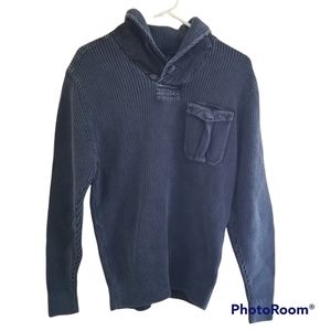 Cremieux collection ribbed pull over blue